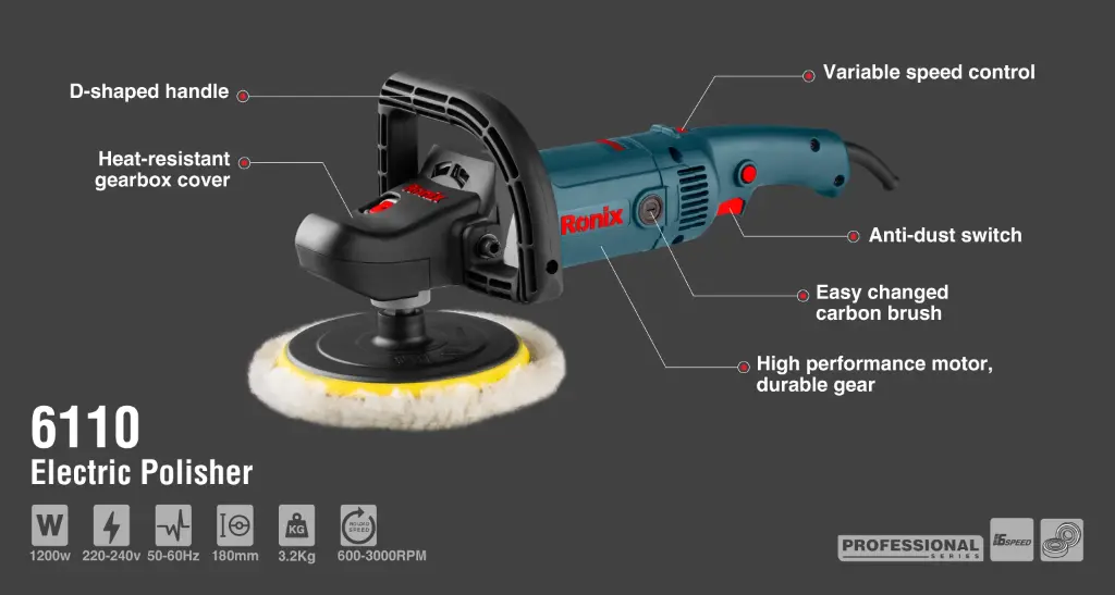 Electric Polisher 1200W-180mm