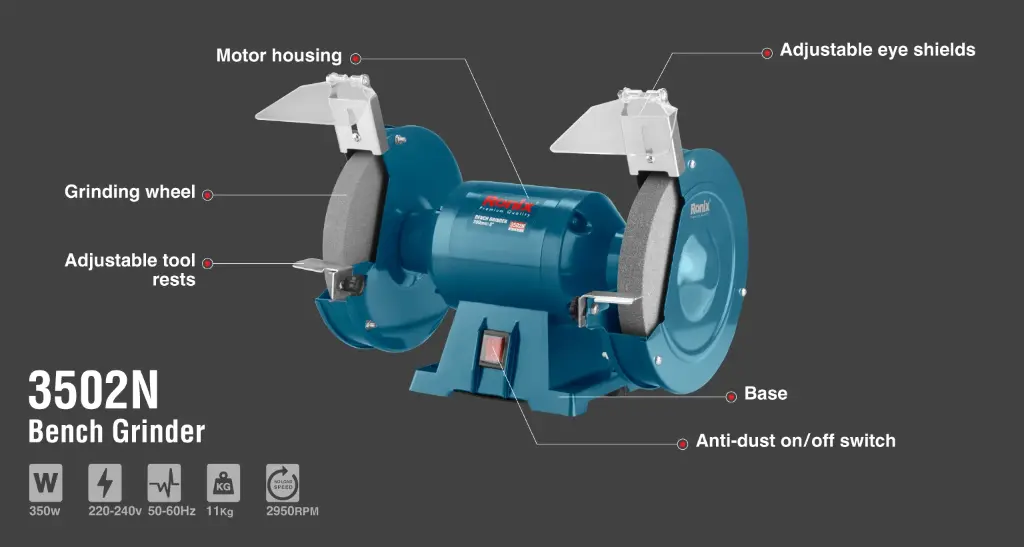 Bench Grinder 350W-200mm