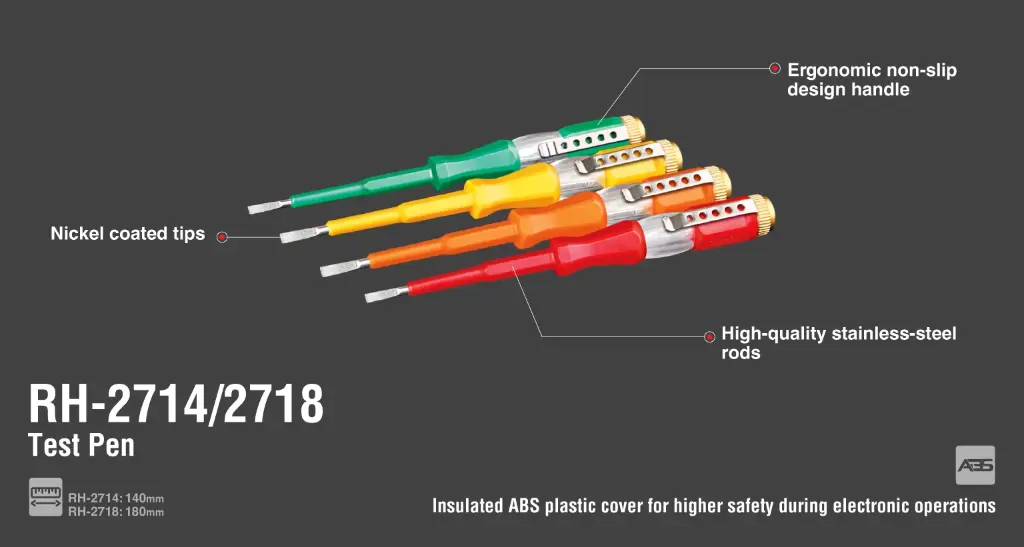 Test Pen 120~250V Stainless Steel 140mm