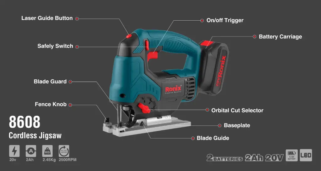 20V Cordless Jigsaw 25.4MM