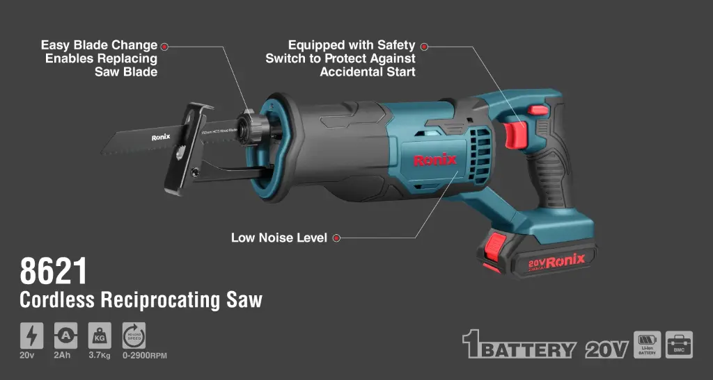 20V Cordless Reciprocating Saw