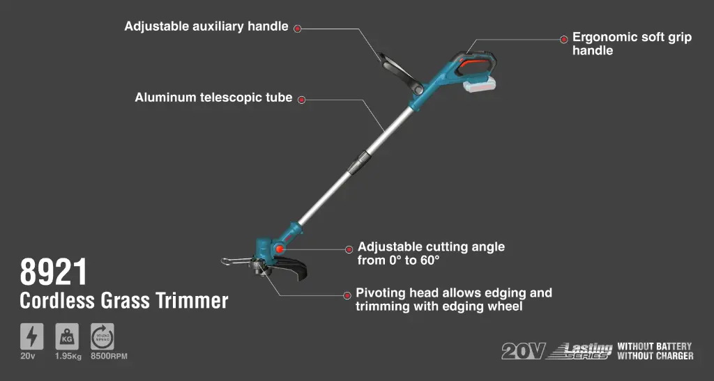 20V Brushless Cordless Grass Trimmer 300mm