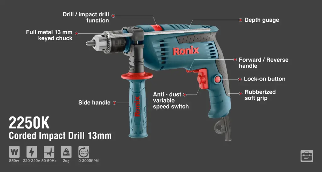 Electric Impact Drill kit 850W-13mm