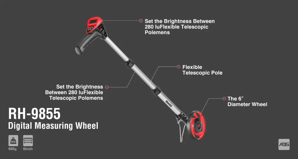 6 inch digital measuring wheel