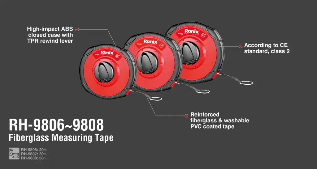 Fiberglass Measuring Tape 50m-12.5mm