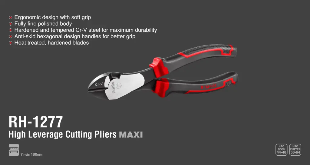 Diagonal cutting Pliers 7 inch/180mm-Maxi series