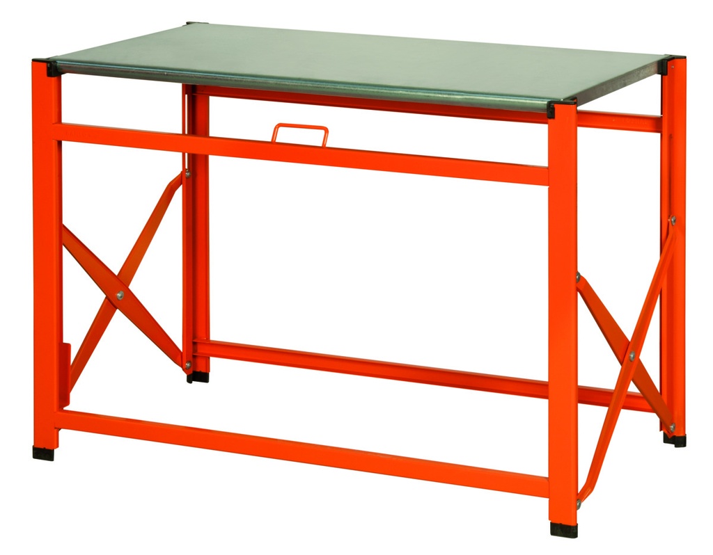 Foldable work table 1200mm with galvanized top