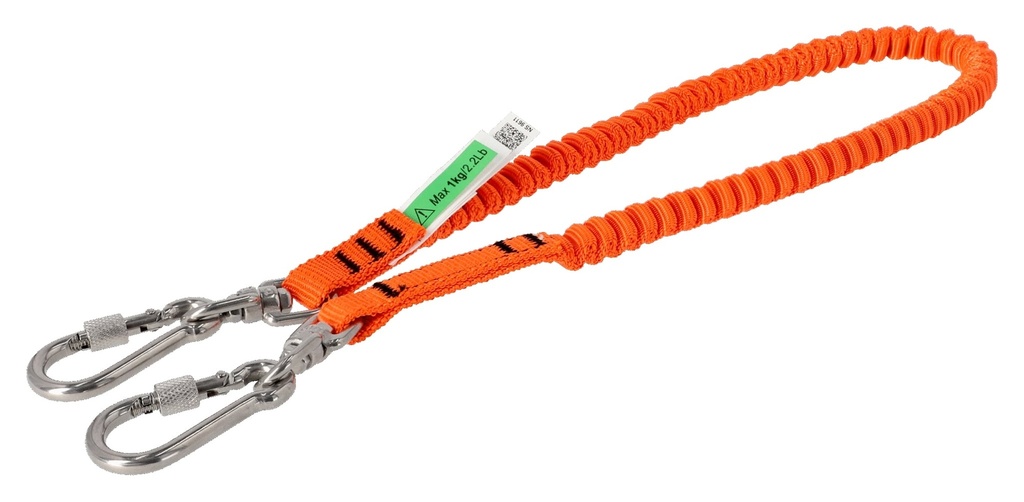 Lanyard for 1Kg with swivel carabiners, max length 1,4m