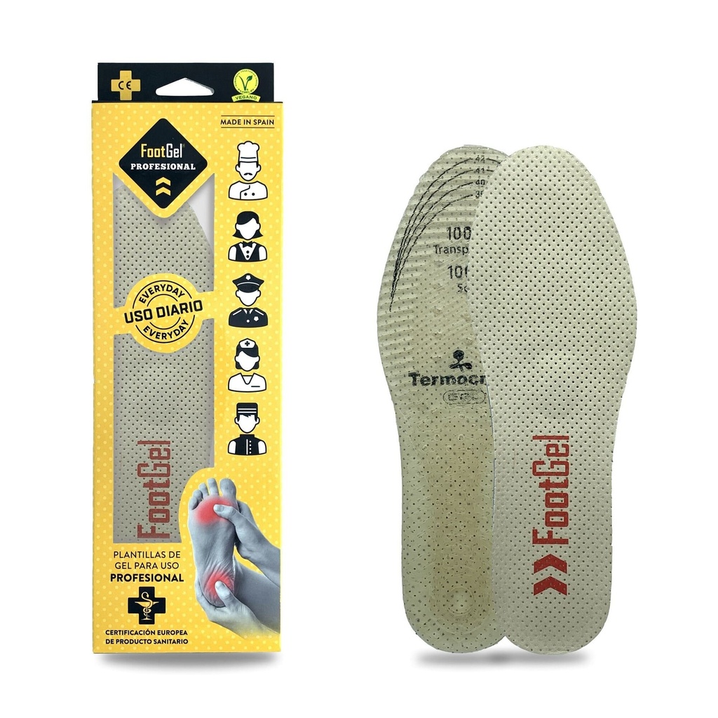 Insoles Footgel Profesional, size 35-38