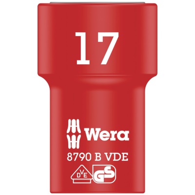 Wera VDE Zyklop 3/8" drive socket 17.0 x 46.0 mm