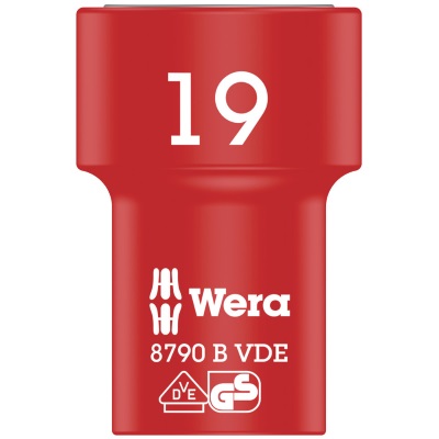 Wera VDE Zyklop 3/8" drive socket 19.0 x 46.0 mm