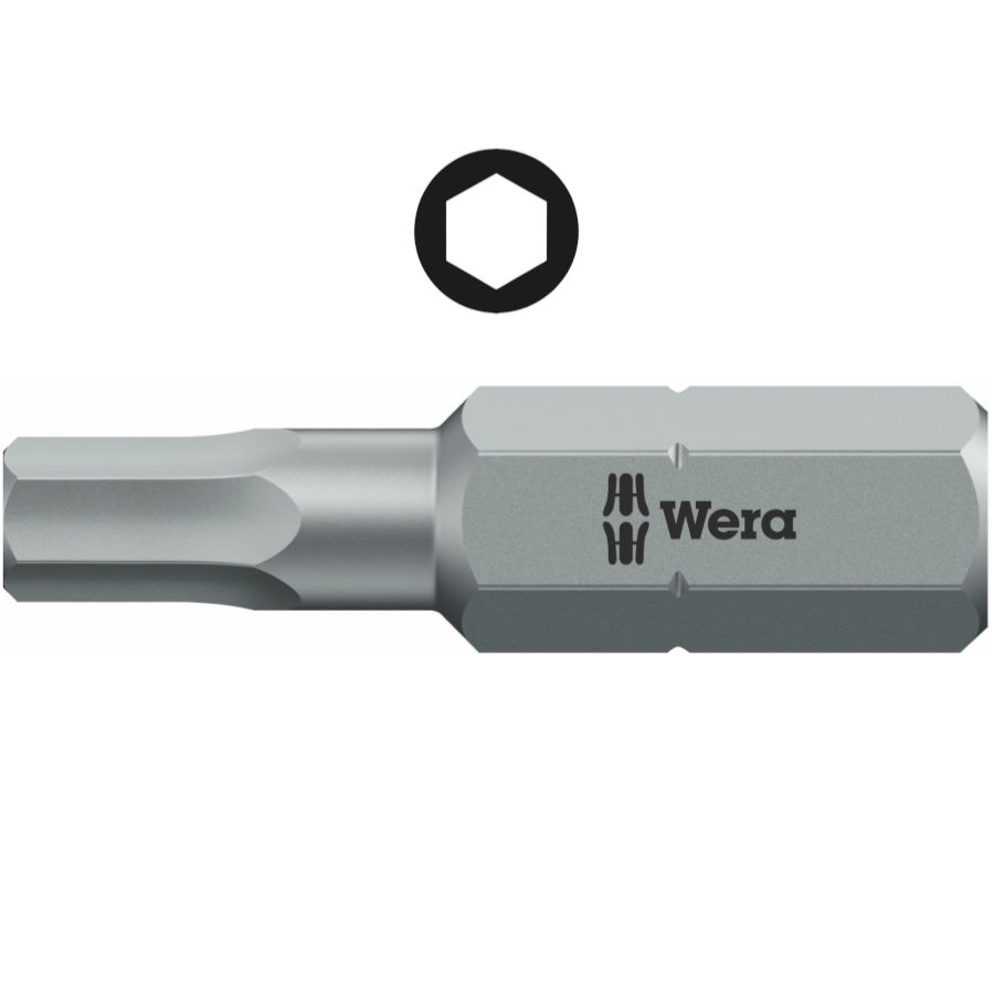 Wera Hex-Plus antgalis  840/1 Z # 3/16" x 25 mm