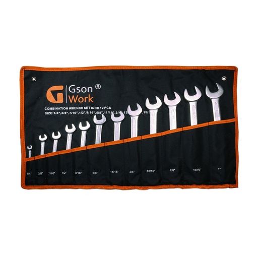 [502010] Combination Wrench Set Inch 12 pcs