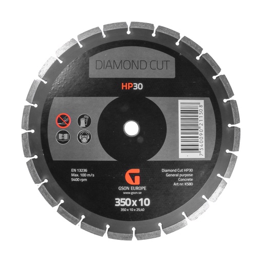 [K580] Diamond Cutting Disc HP30 350 x 10 x 25,40 mm