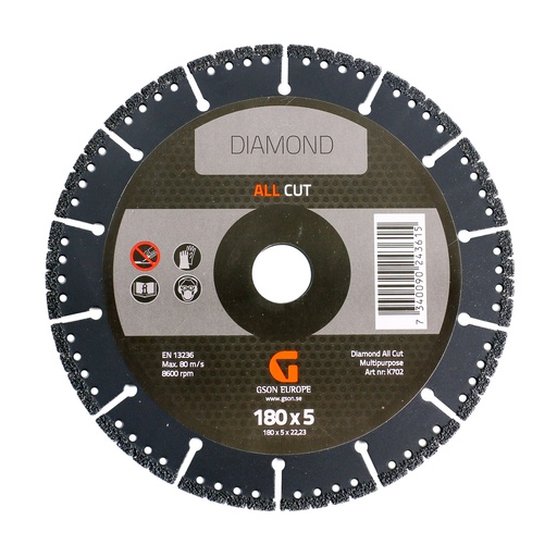 [K702] ALLCUT Diamond Cutting Disc 180x5,0x22,23 mm