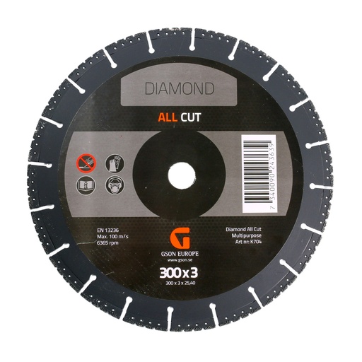 [K704] ALLCUT Diamond Cutting Disc 300x3,0x25,40 mm