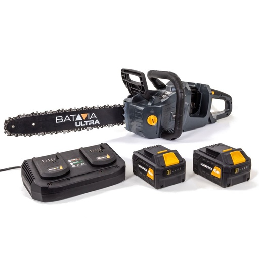 [7064397] Batavia 36V (2x18V) brushless chainsaw 18''. With 2 x battery 4Ah and 1 x dual charger 3.5A