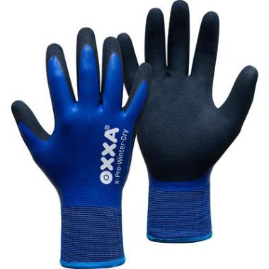 Apsauginės pirštinės OXXA® X-Pro-Winter-Dry 51-870, juodos/mėlynos, dydis 7