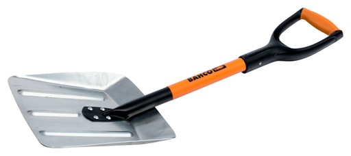 [LST-72324] Small snow shovel, 250x300mm aluminium blade, steel shaft and two comonent D-handle, 780mm