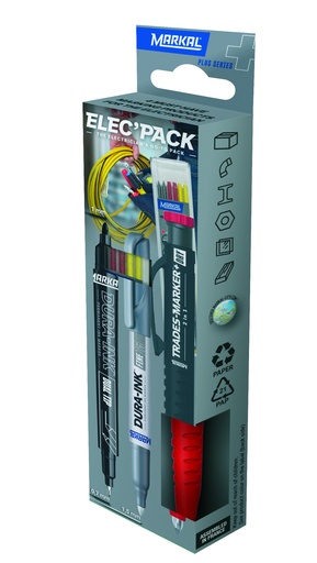 [MK22272] TRADES-MARKER+ DRY 2IN1 - RETAIL PACK ELEC´PACK