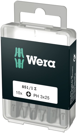 [WE05072402001] Wera standart bit DIY-Box 10 x PH3 x 25mm, 851/1 Z