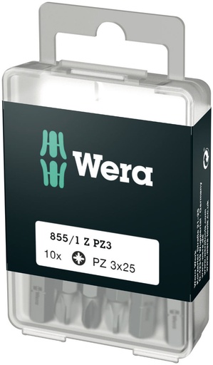 [WE05072405001] Wera 855/1 DIY-box Standard otsakud 10tk, PZ 3 x 25mm