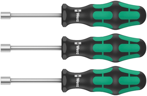 [WE05134275001] Wera 395 H0/3 Sanitary Nutdriver set of 3 with Hollow shaft