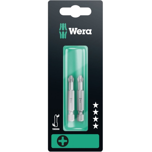 [WE05134380001] Wera Torsion насадки 2 х PH1 x 50mm, 851/4 TZ, блистер